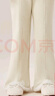 英氏（YEEHOO）女童喇叭褲兒童加絨褲中大童裝新中式長(cháng)褲加厚打底褲冬 米白 160  曬單實(shí)拍圖
