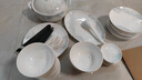 國玥景德鎮骨瓷碗盤(pán)餐具家用餐具整套簡(jiǎn)約陶瓷碗具套裝釉下彩碗筷喬遷 暮云流年56頭彩箱版 曬單實(shí)拍圖