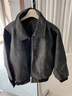 JEEP SPIRIT胖子翻領(lǐng)皮衣夾克男秋冬加絨加厚機車(chē)外套加肥加大碼300斤皮夾克 加肥加大碼男裝-加-絨黑色 加厚 7XL 建議230-260斤 曬單實(shí)拍圖