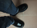 馬登德比鞋厚底增高鞋子男女休閑皮鞋真皮英倫風(fēng)大頭高幫百搭馬丁靴 亮面黑 （偏大一碼&5cm增高/百搭）80%用戶(hù)選擇 40 男碼 曬單實(shí)拍圖
