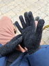 DFBK【日本品質(zhì)】半指手套男冬季無(wú)指羊毛針織半截漏指保暖潮露指學(xué)生 黑色【半指款】 L 曬單實(shí)拍圖