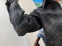 大嘴猴（paul frank）長(cháng)袖襯衫男士秋冬季格子襯衣男休閑工裝外套男裝上衣 灰色 L 曬單實(shí)拍圖