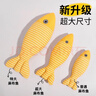 小貓日記貓玩具自嗨解悶貓薄荷仿真魚(yú)貓咪幼貓逗貓棒小貓磨牙寵物貓貓用品 【內含貓薄荷】20cm黃色麻布魚(yú) 曬單實(shí)拍圖