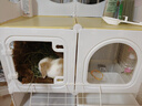 蔻絲兔籠子兔別墅帶廁所自動(dòng)清糞家用特大豪華兔窩兔屋豚鼠荷蘭豬籠子 雙格【71*36*62】一室一衛 曬單實(shí)拍圖