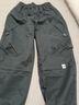 左西童裝男童褲子春裝2026新款兒童工裝褲大童戶(hù)外沖鋒褲 黑色 120 曬單實(shí)拍圖