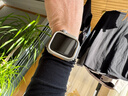 PZOZ適用蘋(píng)果手表保護殼apple iwatch s11保護套iphone watch 10/8/7/6秒變ultra 3金屬全包防刮防摔2 鈦金色 iWatch  4/5/6/SE3 44mm 曬單實(shí)拍圖