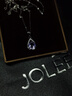 JOLEE項鏈女S925銀吊墜紫水晶鎖骨鏈簡(jiǎn)約項墜飾品送女生禮物一物一證 曬單實(shí)拍圖