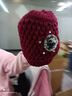 察今老年人帽子女款2025新款中老年媽媽帽冬季老太保暖加絨毛線(xiàn)奶奶帽 A款五鉆【酒紅色】加絨加厚 曬單實(shí)拍圖