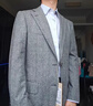WVD新款西服套裝男法蘭絨羊毛大人字紋灰色西裝新郎結婚正裝 中灰色20066 中灰色20066 44 曬單實(shí)拍圖