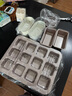 學(xué)廚 蛋糕模具 烤盤(pán)連杯方形不粘面包烘焙模具迷你漢堡?？颈P(pán)烤箱模具 WK9149-方形12杯 曬單實(shí)拍圖