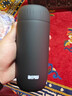 萬(wàn)家全高檔保溫不杯男士商務(wù)茶杯女便攜高顏值銹鋼膠囊杯車(chē)載送禮水杯子 酷黑450ml 曬單實(shí)拍圖