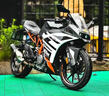 英邁綸二手進(jìn)口大貿杜克KTM RC390單缸水冷機車(chē)趴賽摩托車(chē)跑車(chē)可上牌 白色 綠本行駛證齊全可上牌 曬單實(shí)拍圖