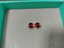 timebetter天然石榴石銀耳釘女圓形簡(jiǎn)約小眾設計紅色四葉草銀耳環(huán)送證書(shū) 石榴石銀耳釘圓/直徑約6mm 925銀材質(zhì) 曬單實(shí)拍圖