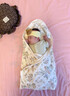 ELLE BABY新生兒抱被嬰兒襁褓包被秋冬加厚初生兒防驚跳純棉A類(lèi)外出抱毯 曬單實(shí)拍圖