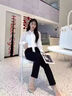 皮爾卡丹西裝褲女春秋冬季2025新款直筒煙管褲小個(gè)子高腰顯瘦休閑哈倫褲 黑色 黑色 31 3XL 曬單實(shí)拍圖