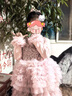 G.duck小黃鴨女童連衣裙冬季寶寶公主禮服裙兒童裙子加絨厚絨亮片蛋糕裙 粉色 90 cm 曬單實(shí)拍圖