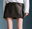 UR2025秋季新款女裝復古摩登氣質(zhì)PU短款高腰半裙UWJ550037+ 深棕色 S 曬單實(shí)拍圖