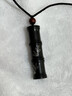 祿欣空心黑檀木竹節吊墜小瓶裝朱砂嘎烏盒掛件項鏈汽車(chē)鑰匙扣掛飾男女 項鏈【內裝5克朱砂】黑檀竹節 曬單實(shí)拍圖