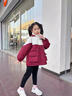 女童加絨沖鋒衣外套冬季2025新款衣服洋氣兒童女孩加厚冬裝三合一 套裝- 【紅色加絨外套+內膽】 130 曬單實(shí)拍圖