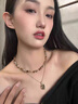 DAISY DREAM美拉德虎眼石串珠項鏈女長(cháng)款復古高級秋冬疊戴配飾2025新款毛衣鏈 虎眼石吊墜項鏈 曬單實(shí)拍圖