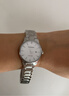 天王（TIAN WANG）男手表時(shí)尚石英表鋼帶防水國表帶日歷情侶腕表情人節禮物 銀色女表31193 曬單實(shí)拍圖