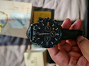 瑞之緣（ONTHEEDGE）四眼六針運動(dòng)機械表盤(pán)男士手表防水夜光時(shí)尚高顏值石英表送禮物 全黑皮【終身質(zhì)保+送精美禮盒】 曬單實(shí)拍圖