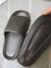 稻草人拖鞋男女居家用洗澡厚底浴室內可外穿情侶靜音中國紅涼拖 黑44-45 曬單實(shí)拍圖