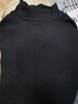 華婷露（Huatinglu）半高領(lǐng)仿德絨內搭長(cháng)袖打底衫衣女2024秋冬漂亮小衫修身保暖上衣 黑色 2XL (125-145斤) 曬單實(shí)拍圖