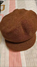 恒源祥帽子女時(shí)尚洋氣秋冬女士冬帽中老年女帽女士百搭婦女八角帽 純色棗紅色 可調節(56-58) 曬單實(shí)拍圖