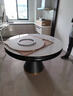 旋轉伸縮巖板餐桌帶轉盤(pán)可變大圓桌現代簡(jiǎn)約可擴徑變形餐桌椅組合 全巖板1.35米變1.9米【三層】 曬單實(shí)拍圖