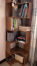 朗程實(shí)木芯角柜轉角書(shū)架靠墻置物架落地家用多層柜墻角儲物柜拐角書(shū)柜 【實(shí)木芯丨6層】胡桃色180CM 曬單實(shí)拍圖