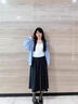邦帛世新年糯米裙褲女2025秋冬休閑寬松顯瘦半身A字山本慵懶風(fēng)闊腿 慵懶裙褲【黑色】 M 適合（100-120） 曬單實(shí)拍圖