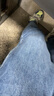 優(yōu)衣庫男裝女裝寬松直筒牛仔褲/水洗產(chǎn)品25秋冬新款479322 479322/66藍色 33 /175/84A 曬單實(shí)拍圖