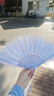 羽毛扇子旗袍夜上海舞蹈毛絨民國古風(fēng)毛毛扇白色鵝毛折扇拍照道具 白色蕾絲單面羽毛23X42cm 曬單實(shí)拍圖