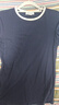 UR2025秋季新款女裝休閑簡(jiǎn)約基礎撞色圓領(lǐng)修身T恤UYB450017 墨藍 XL 曬單實(shí)拍圖