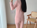 莫代爾東北零下40度保暖內衣女套裝加厚加絨內搭抗寒發(fā)熱打底秋衣秋褲 波爾多紅【三倍巨厚羊羔絨·重磅抗寒】 L （115-130斤） 曬單實(shí)拍圖