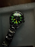 野狼（Yelang）新款綠水鬼男士氚氣夜光手表防水精準混動(dòng)機械表人動(dòng)能男表V1038 黑面款-綠色夜光 曬單實(shí)拍圖
