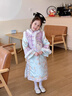安妮優(yōu)兒格格服女童古裝清朝秋冬加厚兒童冬季漢服中國風(fēng)唐裝滿(mǎn)族拜年服裝 紫色加絨加厚 100 曬單實(shí)拍圖
