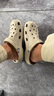 卡駱馳（CROCS）洞洞鞋貝雅男鞋女鞋輕便耐磨一腳蹬拖鞋休閑鞋|10126 卵石色-2V3 43 (270mm) 曬單實(shí)拍圖