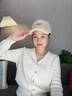 蒙口比鄰新款羊羔毛帽子女士秋冬季時(shí)尚百搭毛絨鴨舌帽加厚保暖棉帽棒球帽 米色 均碼 成人均碼可調節 曬單實(shí)拍圖