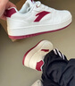 安踏（ANTA）元年|板鞋小白鞋厚底增高撞色時(shí)尚潮流運動(dòng)板鞋 【男款】象牙白/絳紅色-7 41 曬單實(shí)拍圖