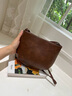 viney新款牛皮斜挎包包女包品牌單肩包生日女神節38婦女節禮物 【咖啡色】三八實(shí)用高級送老婆女友馬鞍包 輕奢時(shí)尚百搭休閑小眾洋氣水桶包 曬單實(shí)拍圖