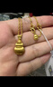 周六福（ZLF） 黃金套鏈男女款項鏈足金葫蘆拉絲鏈墜吊墜 計價(jià) 40+5cm-11.77g 曬單實(shí)拍圖