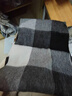木舟魚(yú)尖貨100%純羊毛圍巾格子冬季男女百搭情侶款保暖圍脖 黑白灰格 (100%純羊毛新格紋) 曬單實(shí)拍圖