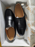 3515強人皮鞋男三接頭皮鞋商務(wù)正裝鞋簡(jiǎn)約套腳男士皮鞋 黑色 40  曬單實(shí)拍圖