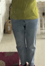 真維斯（Jeanswest）牛仔褲女春夏季新款修身直筒高腰顯瘦時(shí)尚百搭小個(gè)子九分煙管褲子 復古藍八分 【1100款號】 L 建議113-126斤 曬單實(shí)拍圖