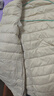 鴨鴨（YAYA）佟麗婭明星同款輕薄羽絨服女短款韓版休閑保暖羽絨內膽輕便外套 米白色 L 曬單實(shí)拍圖