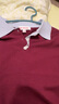 EP雅瑩女裝 亨利領(lǐng)polo羊絨衫羊毛短袖針織衫上衣 2025新款9503A 酒紅色 M 曬單實(shí)拍圖