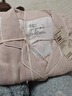 無(wú)印良品（MUJI）女式 無(wú)側縫雙層紗織長(cháng)袖睡衣 女士家居服 套裝純棉全棉 FD1LUC5A 淺粉紅色 M 上裝160/84A 下裝160/66A 曬單實(shí)拍圖