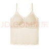 浪漫春天吊帶背心女帶胸墊無(wú)鋼圈抹胸內衣美背打底外穿文胸一體 白色 L 曬單實(shí)拍圖
